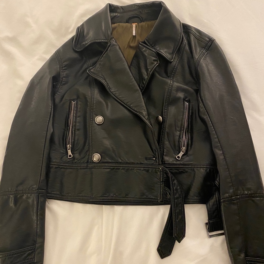 Free People Faux Leather Jacket